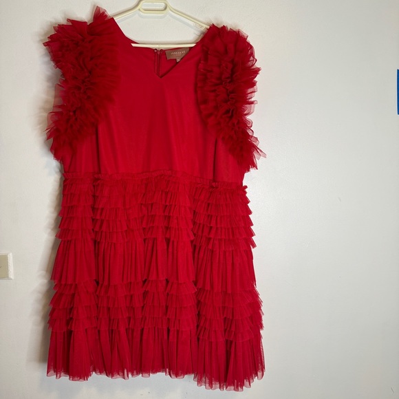 JessaKae Plus Size Red Cherish Dress 4XL - Picture 4 of 15